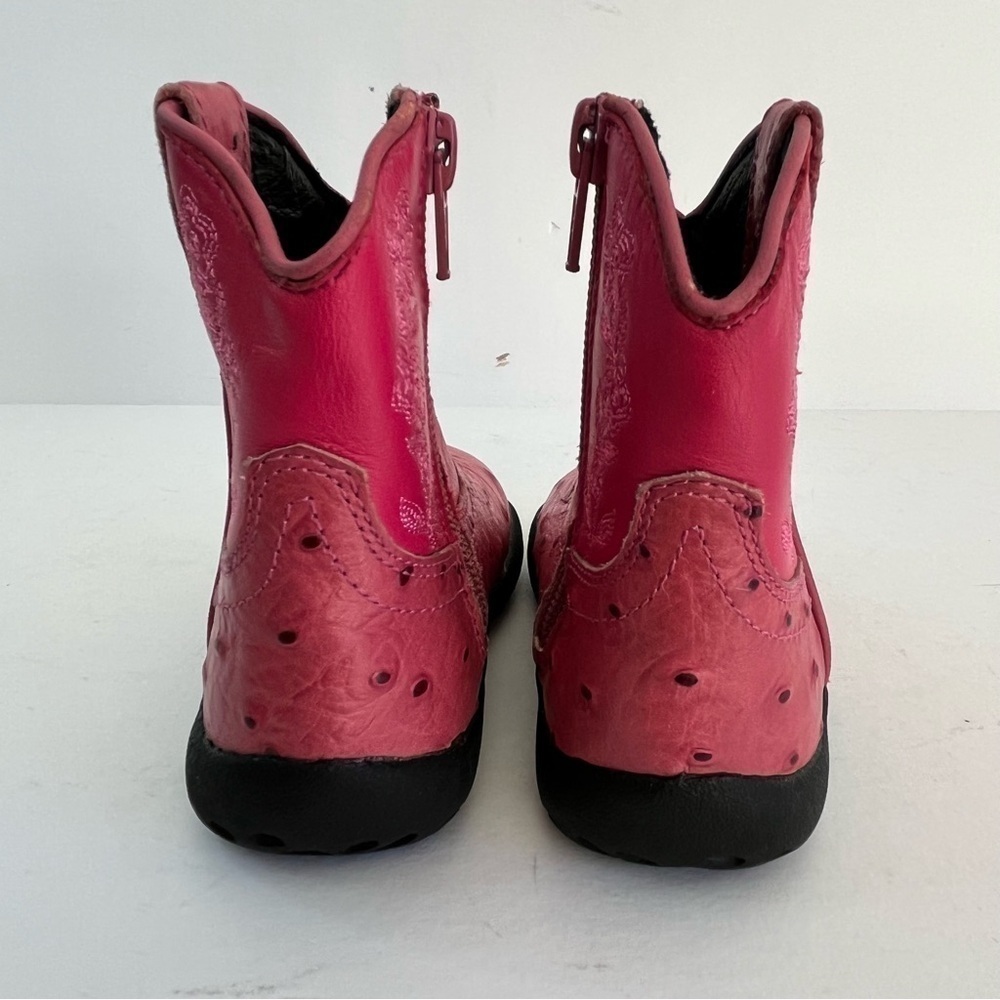 Roper Cowgirl Cowboy Pink Boots Zipper Side Close Little Girls Size 6 Western - Picture 3 of 9
